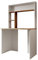 MB Muebles Bonitos, Escritorio con Estantería Pixel, 10 Estantes, Melamina Mate, Color Pino y Blanco, Ancho 90 cm