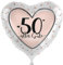 Folienballon 50 Glückwunsch 'Alles Gute' zum 50. Geburtstag Ballon Geschenk Frau Oma Mama Freundin Luftallon Zahl 50 Creme Made in EU