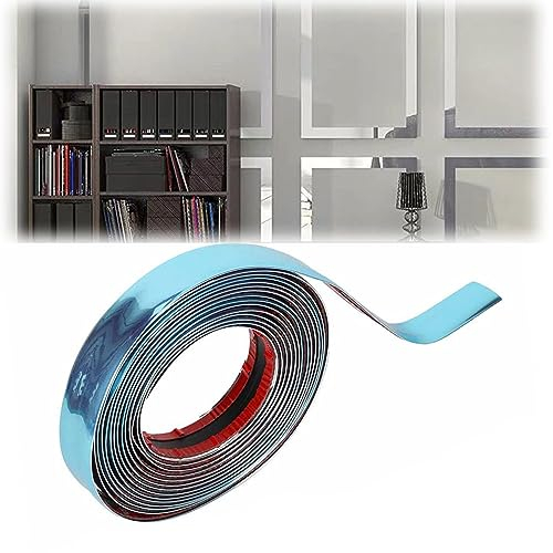 5m 1.2cm Modanatura Flessibile Autoadesiva, Rivestimento della Parete, Rifiniture da Parete, Finitura a specchio, Trim per Gabinetto,Cornice Specchio, Bordo Muro,Decorazione Casa
