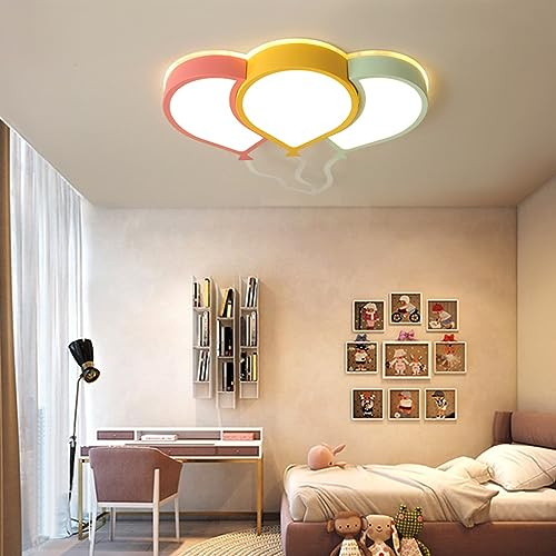 DOCJX LED Deckenleuchte,36W 3096lm KinderDeckenlampe Ballon Kinderzimmer Schlafzimmer Moderne Dimmbare Deckenlampe Fernbedienung Kreative Kinderzimmer Junge Babyzimmer Wohnzimmer Deko Lampe