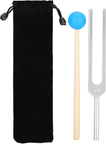 ANKROYU 432 Hz Stimmgabel Set, Aluminium Holzhammer, Klangheilungswerkzeug Set, Musikinstrumente Zur Heilung, Chakra Sets, Stimmgabeln, Körperhämmer, Stimmgabeln, Allgemeines Zubehör