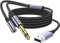 MOSWAG USB to 6.35mm TRS Guitar Cable 6.6FT/2M, USB Male to 6.35mm Male Electric Guitar Cable for Musical Recording, Listening, Singing, etc