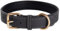 Echtes Leder gepolstertes Hundehalsband Bequemes, Starkes, weiches Halsband für kleine, mittelgroße und große Rassenhunde（Grau）(S)