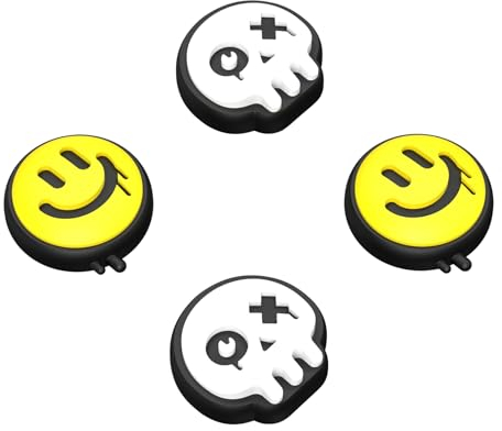 PlayVital Joystick Caps Kappen für Nintendo Switch/OLED/Lite,Stick Aufsätze Silikon Analog Controller Joy Con Stick Kappen Caps für Switch & Switch Lite & Switch OLED (Happy & Gloomy Style B)