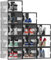 MYHMCT 12 Pack Shoe Storage Box, Clear Plastic Stackable Shoe Boxes with Magnetic Door, Aromatherapy Stick, Shoe Organizer for Closet, Fit up to UK Size 9.5 (33 x 23x 14.5 cm)