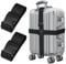 Schwarz Koffergurt Koffer Band 195cm Gepäckgurt Lang Koffer Gepäckgurte Kofferband Gurt mit klickverschluss Kofferbänder 2er Set Verstellbare Koffer Gepäckgurte Luggage Strap für Koffer