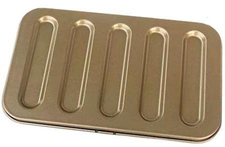 Molde para hornear Eclair Bandeja para hornear galletas con dedos de tiras largas de acero al carbono antiadherente