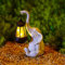 OKESYO Gartendeko Figuren Elefanten mit Solar Light, Wetterfest Elefantenstatue Solarlampen für Balkon Garten, Geburtstagsgeschenk für Frauen Männer Mama