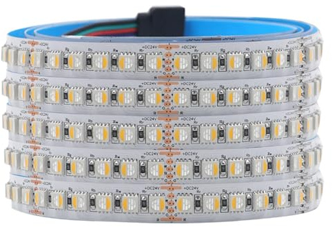 TOPXCDZ RGBW RGBWW LED Streifen DC 12V 24V 4 Farben in 1 Chip SMD 5050 60 108 120 LEDs/m Flexibles Band band seil licht (RGBW, 24V 5m 600Leds)