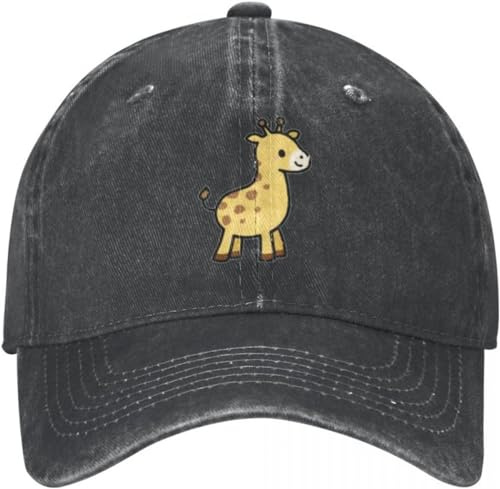 Baseballkappe Snapback Sonnenhut Herren Giraffe Baseball Cap Streetwear mit niedlichen Tieren gewaschen Hip Hop Hüte Custom Skateboard Geschenkidee Geburtstagsgeschenk für Männer Frauen