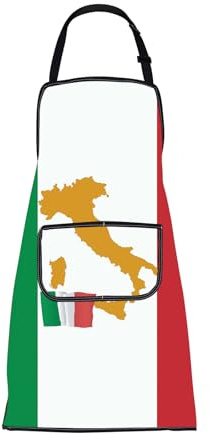 BNQL Italian Flag Apron Italian Gifts for Women Men Italian Flag Gifts Italian Themed Aprons Italy Cooking Apron Baking Apron