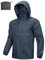 Outdoor Ventures Veste de pluie pour homme - Veste imperméable légère à capuche coupe-vent - Veste d'extérieur pliable et respirante pour voyage, camping, course à pied, randonnée, gris foncé, L