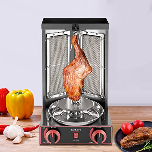 KEESUNG Acero inoxidable GLP Gas Shawarma grill, 3000 W Shawarma máquina vertical multigrill dönergrill colector de grasa comercial shish kebab asador parrilla herramientas de broiler