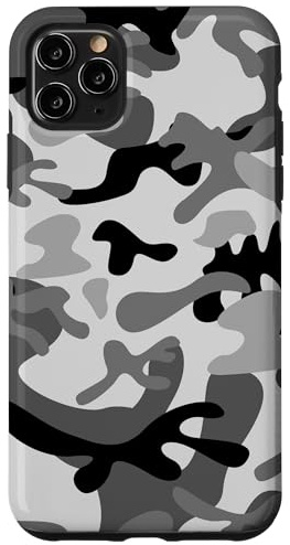 Camouflage, Camouflage, Grau, Hülle für iPhone 11 Pro Max