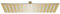 Hommdiy Regenbrause Anti-Kalk-Düsen Brausekopf Duschkopf Kopfbrause Regendusche Duschbrause Wand Decke Edelstahl,Gold,40 x 30 cm