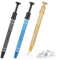 Jeffdad 3Pcs Piercing Ball Grabber Tool, Stainless Steel 4 Claw Jeweler's Gripper for Tiny Objects & Electronic Components (Blue, Black, Gold)