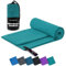 ZENACROSS Mikrofaser Handtuch mit Transportbeutel - Schnelltrocknendes und vielseitiges Fitness Handtuch - Sporthandtuch Größen M - 140 x 70 cm - Petrolgrün