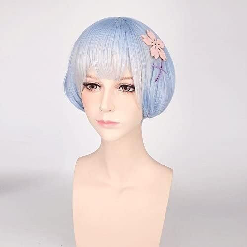 Uearlid Wig Anime Cosplay Perücke for Zero-Starting Life In Another World Ram Rem Cosplay Perücke Farbe: PL-612-2 Rem