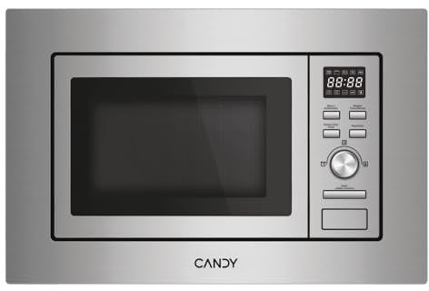 Candy Wave 600 Microonde da Incasso, 20 Litri, 7 programmi, 5 livelli di potenza, Grill, ricette su App hOn AxLxP 38,2x59,5x34,4 cm, Acciaio Inox - CA20FMW7NG