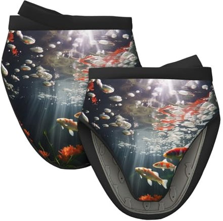 Koi-Fisch-Ofenhandschuhe, Silikon, hitzebeständig, für Grillen, Kochen