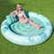 Sloosh Aufblasbare Sonnenpool,Luftmatratzte Pool 183 x 165 cm, Schwimmring für Erwachsene mit Kissen, Luftmatratze Schwimmen,Luftmatratze Wasser für Erwachsene, Sommerspaß, Wasserparty-Cyan