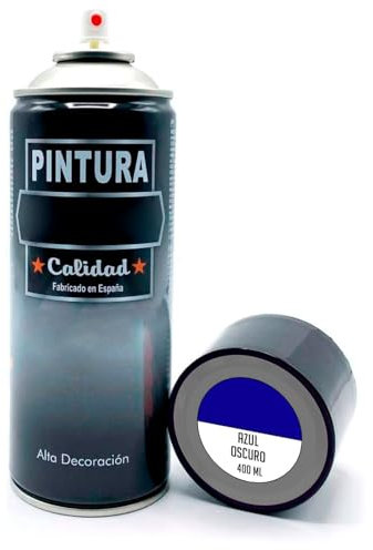 Tradineur - Bote de Pintura en Spray - Fabricado en España - Ideal para cualquier superficie, Madera, Metal, Cartón, Piedra o Cerámica - Capacidad de 400 ML - Azul Oscuro