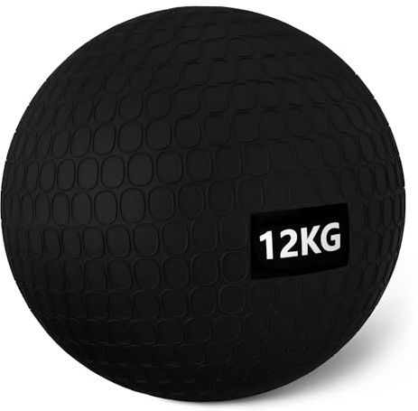 Amazon Basics – Slam-Medizinball für Übungen, 12 kg, Schwarz