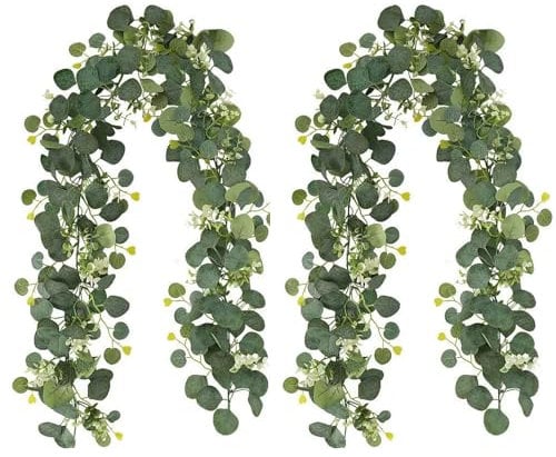 Landrain 2 Stück Eukalyptus Girlande Pflanzen,Künstliche,178cm