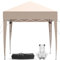 TRIUMPHKEY Carpa Plegable 2x2 Impermeable, Resistente al Agua Carpas para Exteriores, Protección UV 50+, Fácilmente Plegable, Altura Ajustable Gazebo de Jardín,Beige