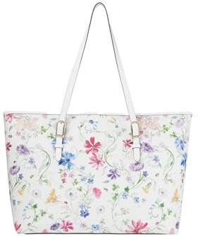 Fiorelli Women's Etta Buckle Tote Bag, Stylish Large Capacity Shoulder Handbag with Internal Pocket & Detachable Pouch, Faux Leather, Wildflower Print
