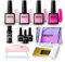 SHATY® BIAB Gel Nail Polish Set Seasonal-Inspired Colors Long-Lasting Builder in a Bottle for Strong Nails LED Curing, Easy At-Home Manicure Kit (Pink Shawty)