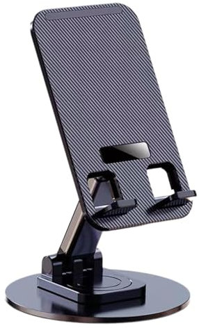 Zunishaone Mobile Phone Stand for Desk, Foldable Phone Holder - 360 Degree Rotating Phone Holder - Mobile Phone Cradle, Smartphone Base for Table