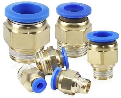 ZZAYGESY Lot de 30/50/100 raccords pneumatiques à filetage mâle pour tube d'air à connexion droite (Pc4-m5, 100 pièces)