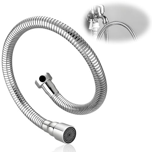 tiyiyok Prolunga Rubinetto Cucina 360° con Doccetta per Lavandino Multifunzionale, Rompigetto Rubinetto Cucina a Risparmio Idrico, Beccuccio 20cm con 3 Modalità Spray, per Lavello Interno e Esterno