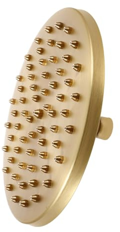 Operitacx Luxuriöser Kupfer Duschkopf für Badezimmer mit Komfortablem Brausemodus und Einfacher Installation Stilvoller Gold Regenduschkopf für Zuhause und Hotel