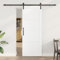 Gecheer Schiebetür mit Montageset Weiß 78x202 cm aus massivem Holz