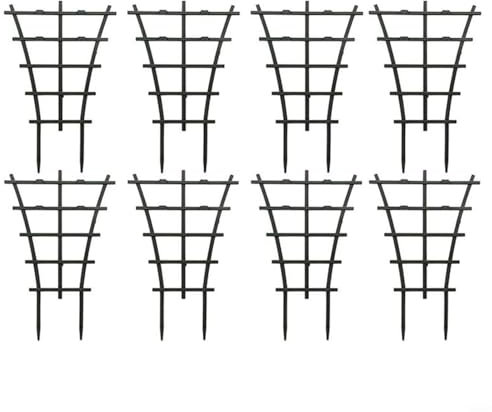 EffiFish Pflanzenstützen für Zimmerpflanzen, Rankgitter-System für Kletterpflanzen, Topfpflanzen, Klematis, Lilien, Tomaten, PP-Material (8 Stück)