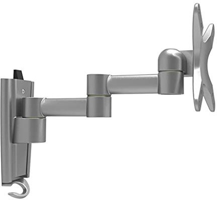 QYMYOZ Monitor bracket arm, TV hanger wall-mounted aluminum alloy telescopic bracket, suitable for 13-30 inch TV, maximum load-bearing 18kg, maximum distance 100x100mm TV rack