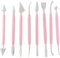 Zenker 41132 Set de décoration pour pâte à sucre, ustensiles de pâtisserie, ustensile pour pâte à sucre, Plastique, Rose, Blanc, 16 cm