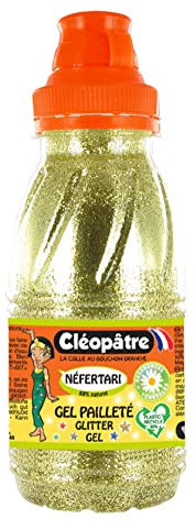 Cleopatre GP250-872 - Frasco de gel con purpurinas - 250 ml - Oro