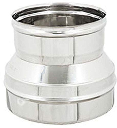 Réduction en inox pour cannes à fumée Diamètre mâle M 100 Femelle F 80 mm
