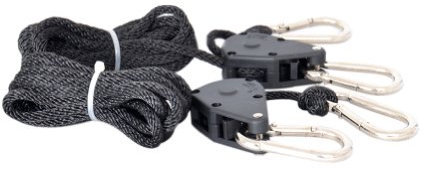 2PCS~Rope Ratchet Hanger Grow Light Led Aquarium Light Reflector 150bls /8ft Hydroponic Heavy Duty Grow Tent Rope