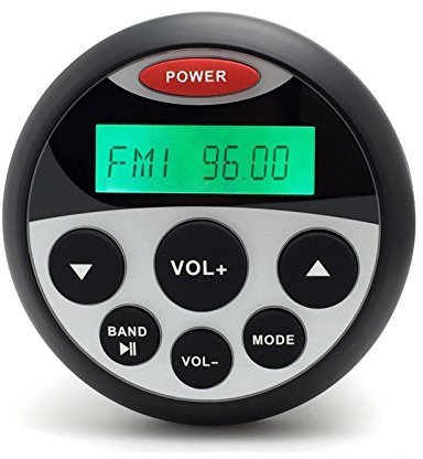 AUTORADIO MARINO IMPERMEABILE BARCA Radio FM DAB USB MP3 AUX BT TONDO 4x45W