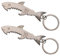 UOOOM 2 Pcs Metal Shark Bottle Opener Keyring Personalised Funny Keychain Key Chain Gifts for Men Women (2 pcs)
