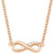 s.Oliver Kette mit Infinity Anhänger für Damen, Zirkonia und 925 Sterling Silber, Rosévergoldet