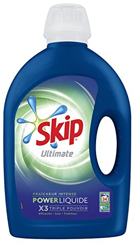Skip Ultimate, Lessive Liquide Fraîcheur Intense X3 Triple Pouvoir, 1,7L