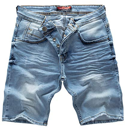 Rock Creek Jeans Shorts Herren Stretch Kurze Hose Denim M23 | Herren Jeansshorts aus Denim mit Stretchkomfort, kurze Jeanshose und Bermuda für Alltag, Freizeit, Urlaub und Sommer