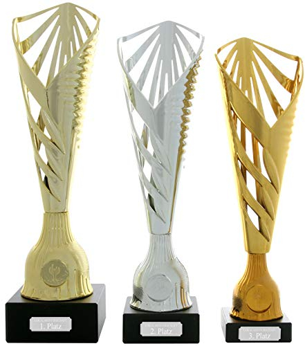 pokalspezialist Pokal Pokal Bromberg Gold mit Gravurplatte und Gravur