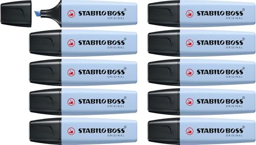 STABILO - Textmarker - BOSS ORIGINAL Pastel - 10er Pack - wolkenblau