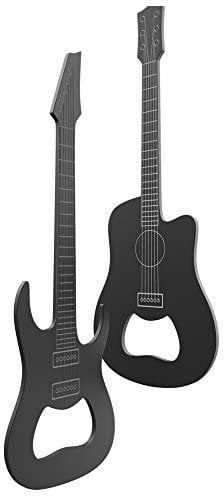 PEPKICN Stainless Steel Guitar Shaped Bottle Opener (2 pack)